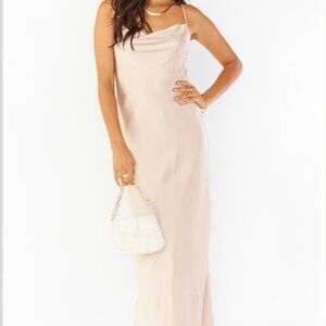 Show Me Your MuMu Cream Sleeveless Cowl Neck Maxi Dress